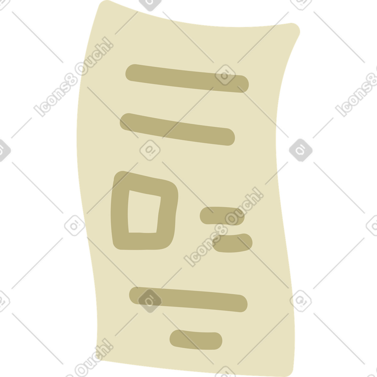 Dokument-Illustration im Arabica-Stil als Download in PNG, SVG