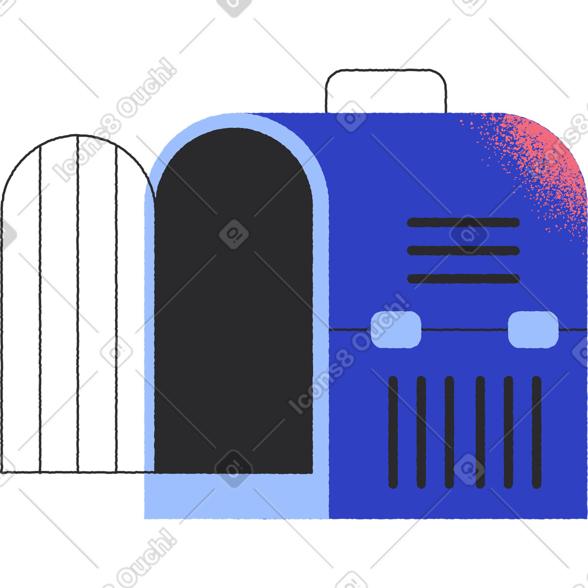 Ilustración Jaula de perro en estilo Pablo a descargar en PNG y SVG