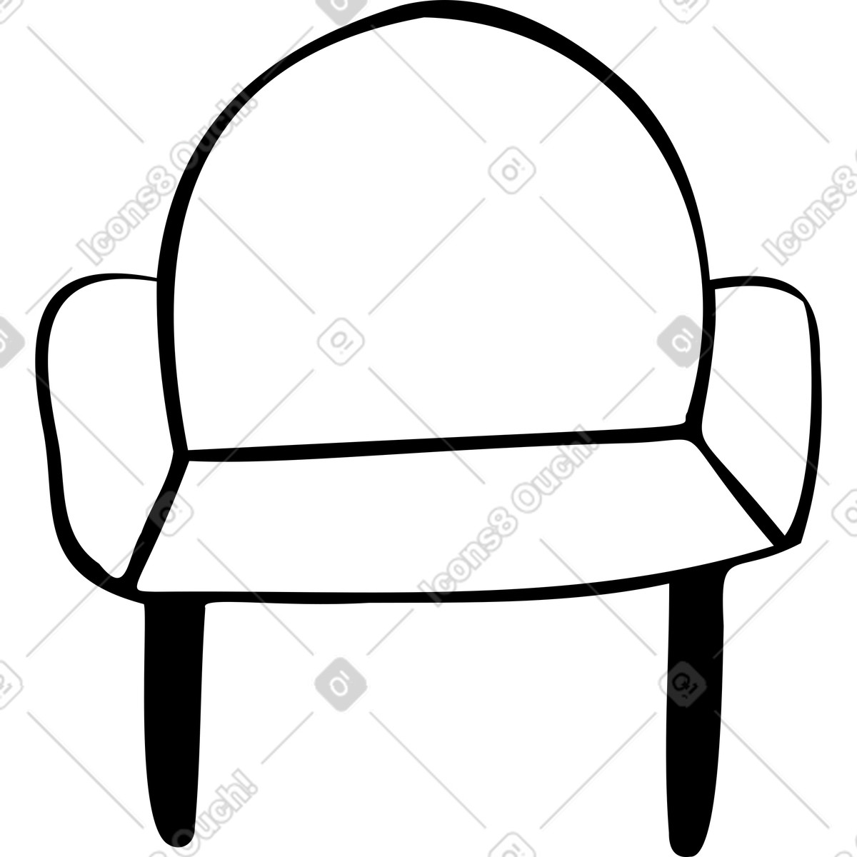 Illustration Chaise dans le style Journal à télécharger aux formats PNG, SVG