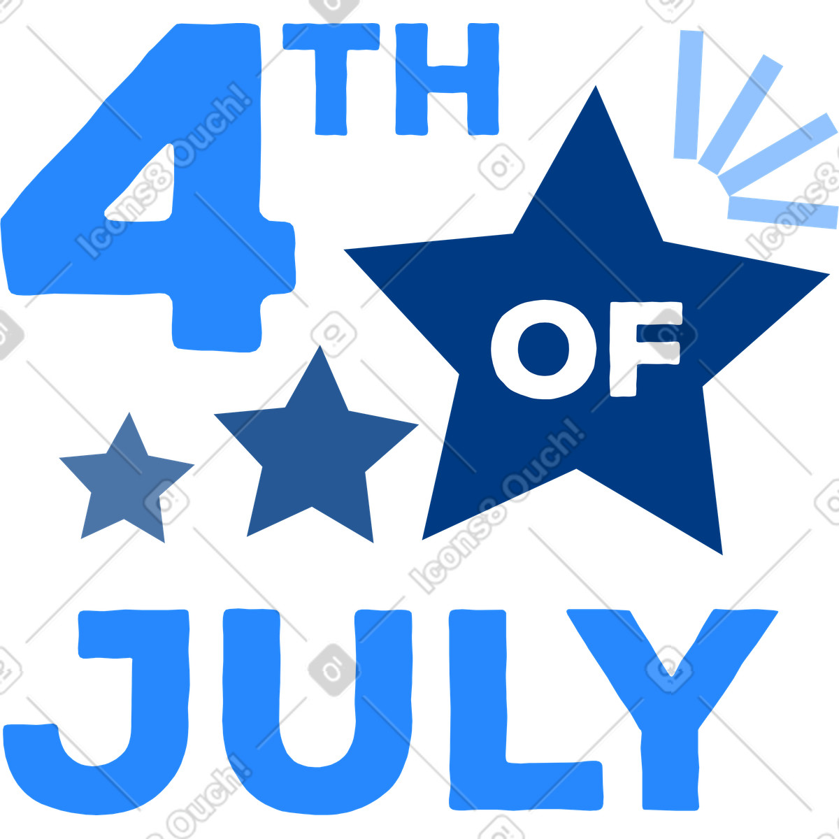Fourth of july illustrazione in stile Urban scarica in PNG, SVG