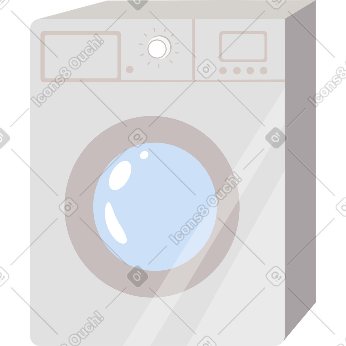 Illustration Machine à laver dans le style Lagom télécharger aux formats PNG, SVG