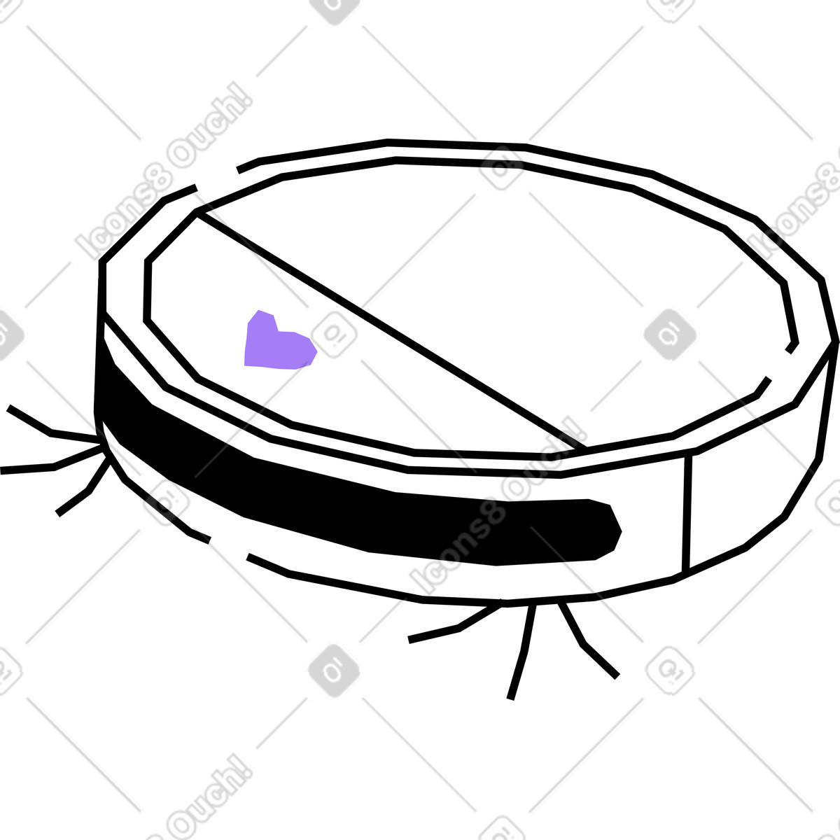 Иллюстрация Робот-пылесос в стиле Amethyst — скачать в форматах PNG, SVG