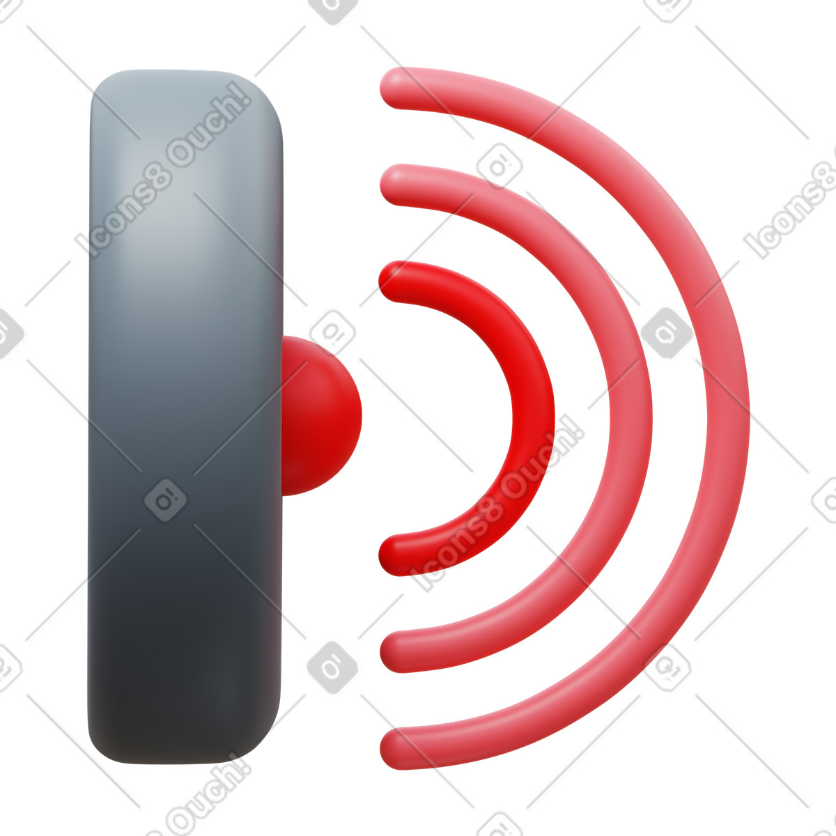Motion sensor illustration in 3D Fluency style download in PNG, SVG