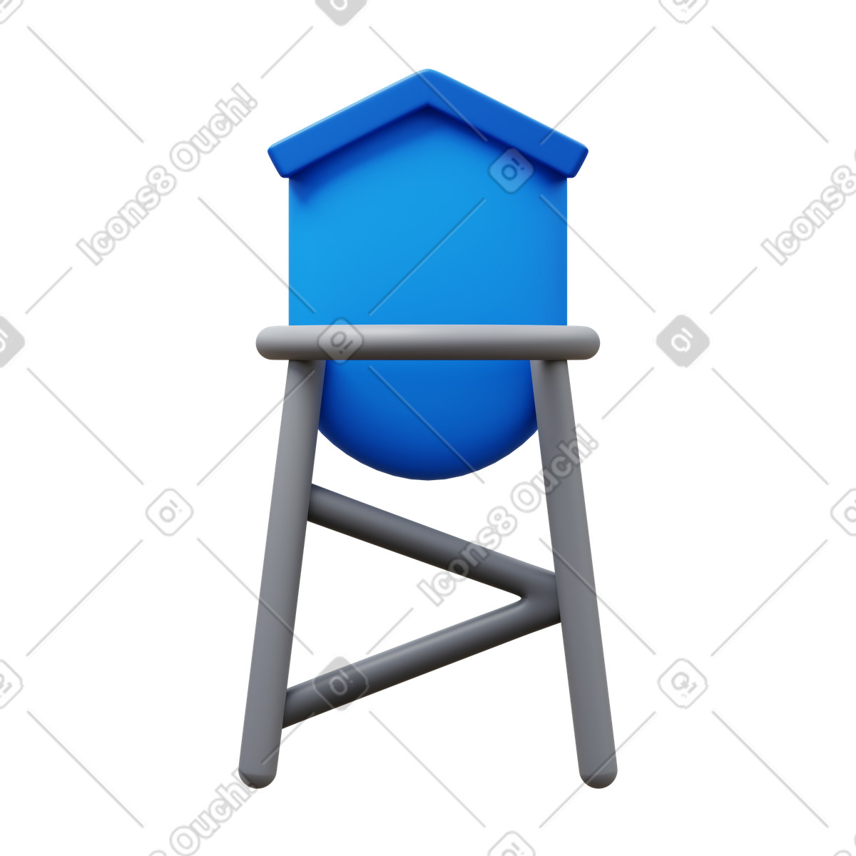 Water tower illustration in PNG, SVG