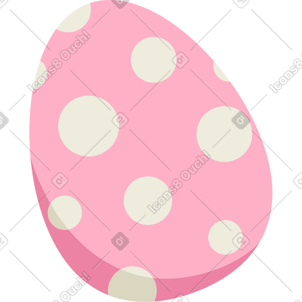 Ilustración Huevo de pascua con lunares en estilo Social a descargar en PNG y SVG