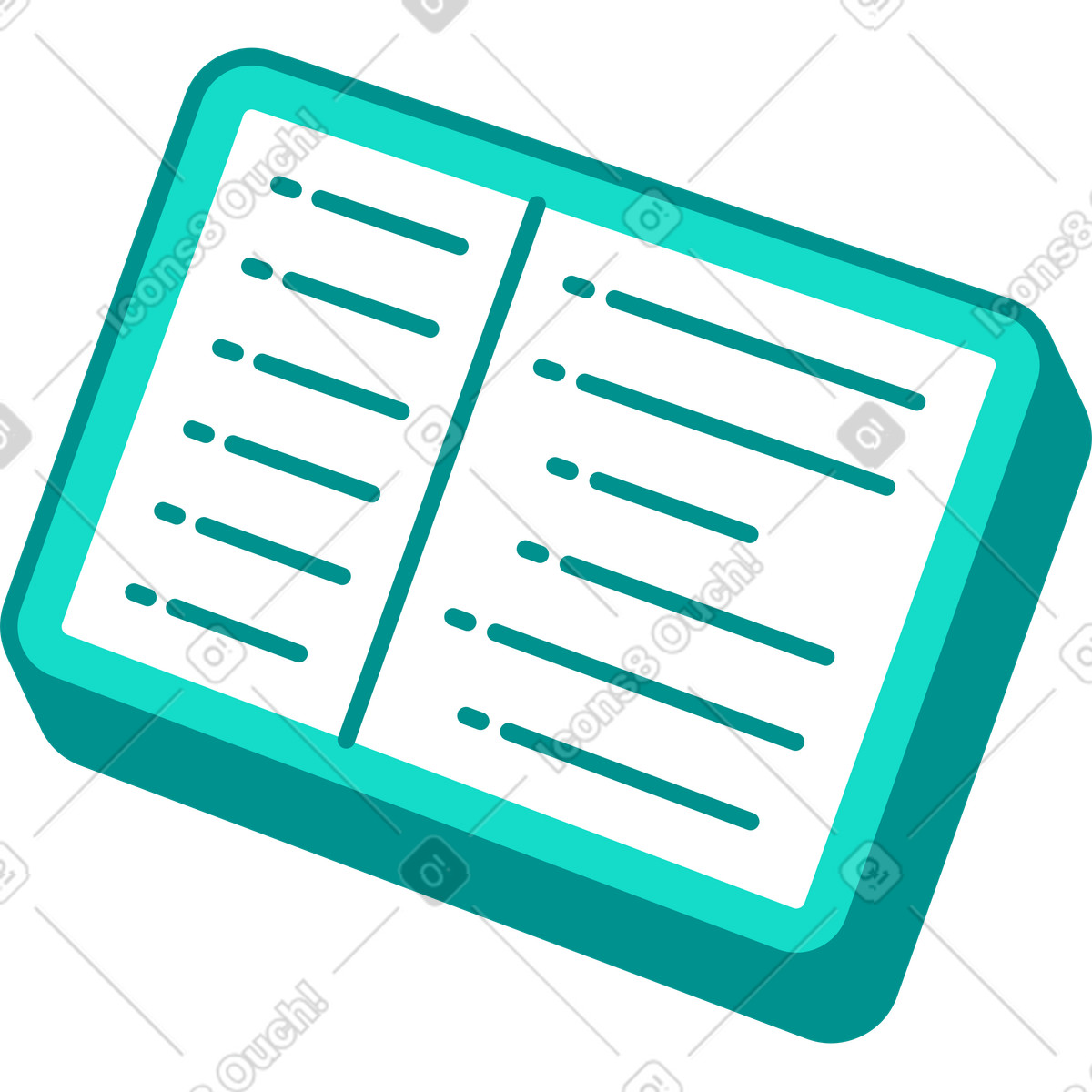 Illustration Tablette avec code de programmation dans le style Natty à télécharger aux formats PNG, SVG