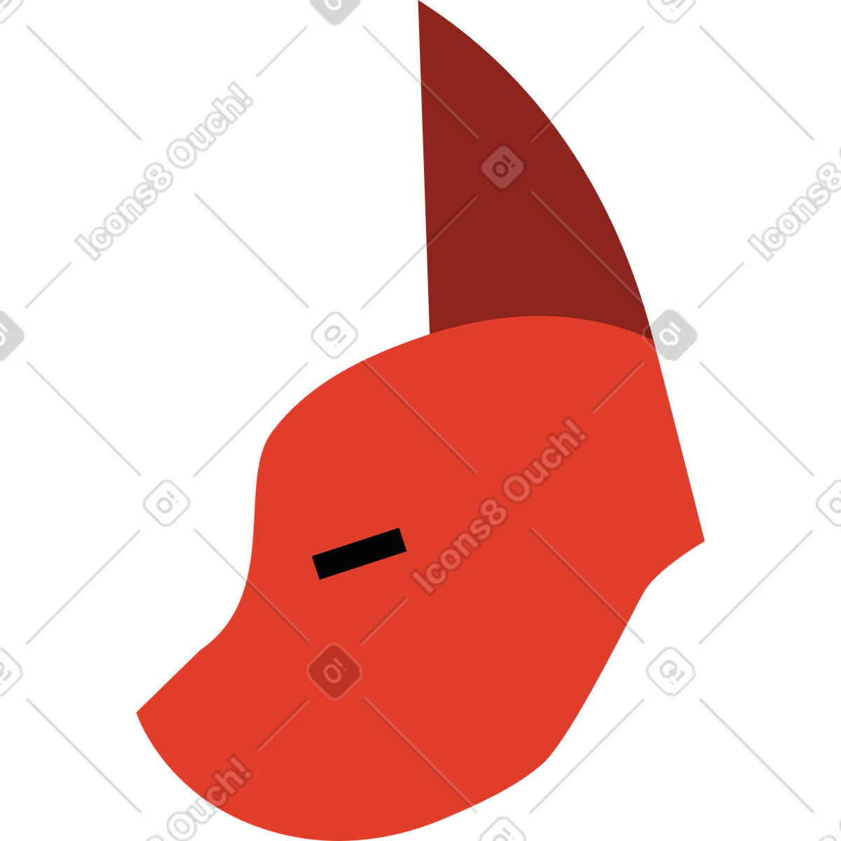 Maschera da gatto illustrazione in stile Burgundy scarica in PNG, SVG