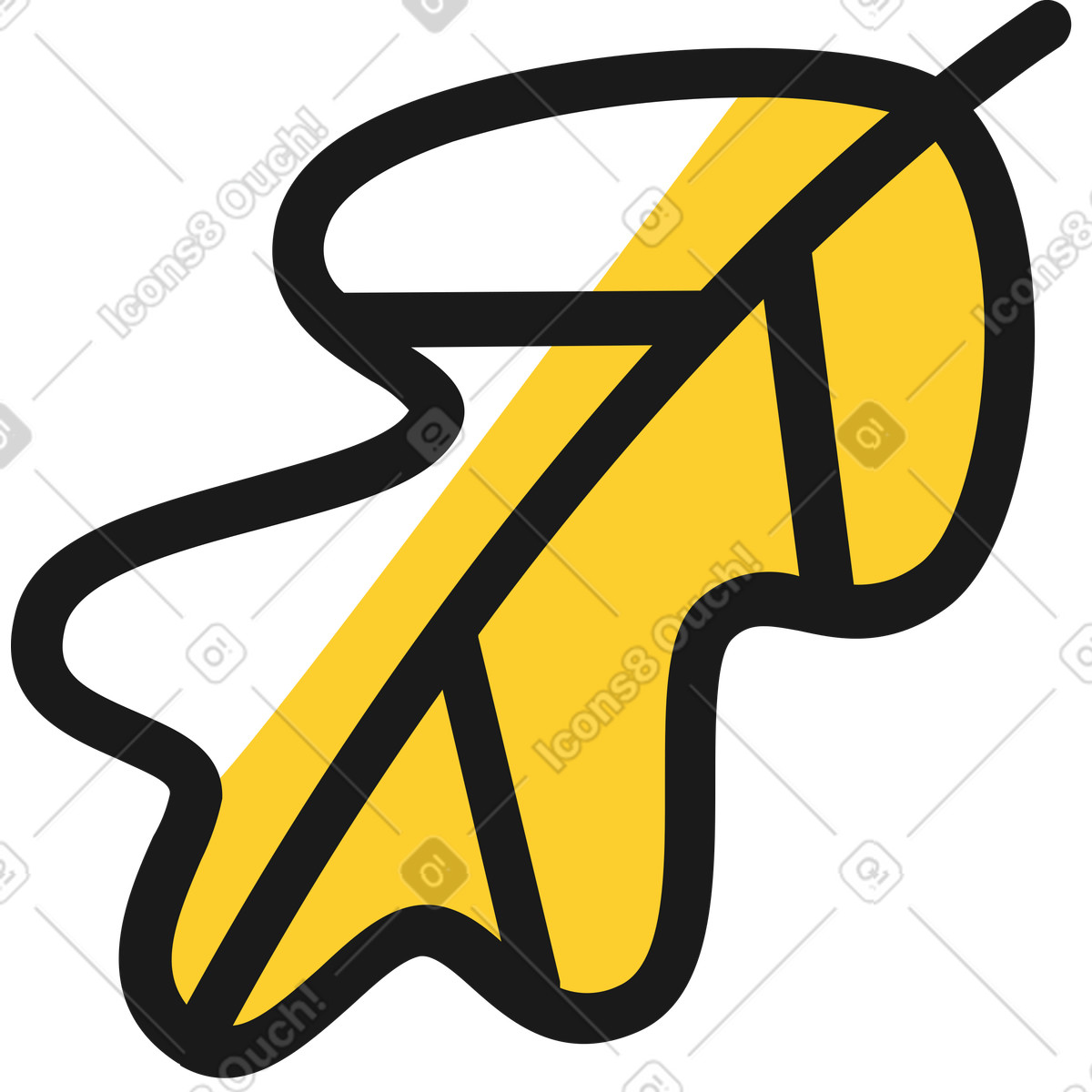 Taxi 스타일의 잎 일러스트레이션 PNG, SVG 다운로드