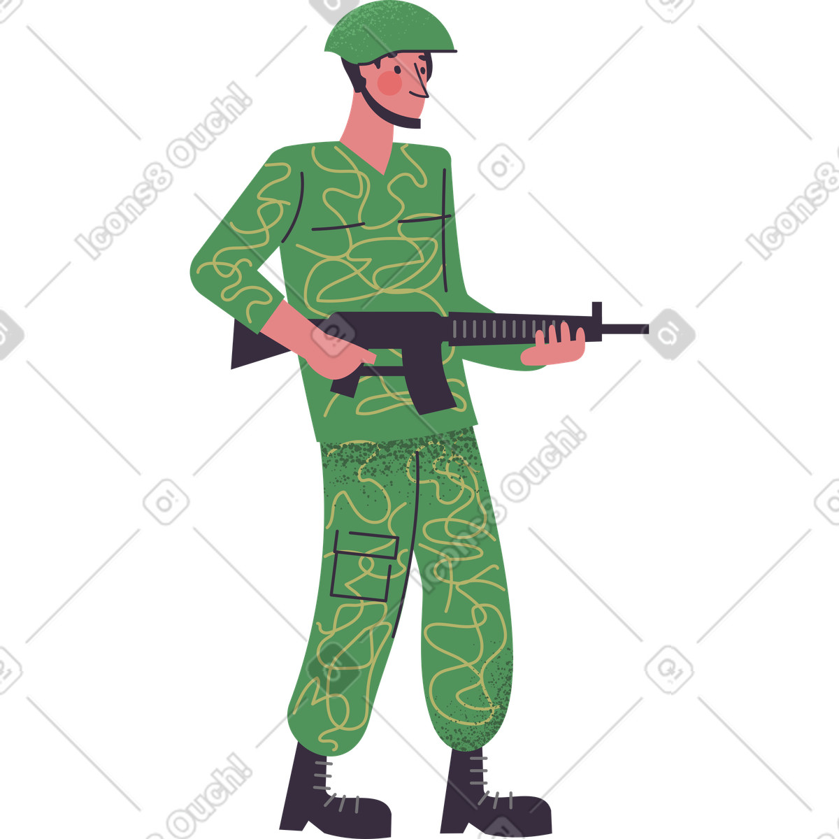 Pale スタイルの 兵士 のイラストをPNG、SVG形式でダウンロード