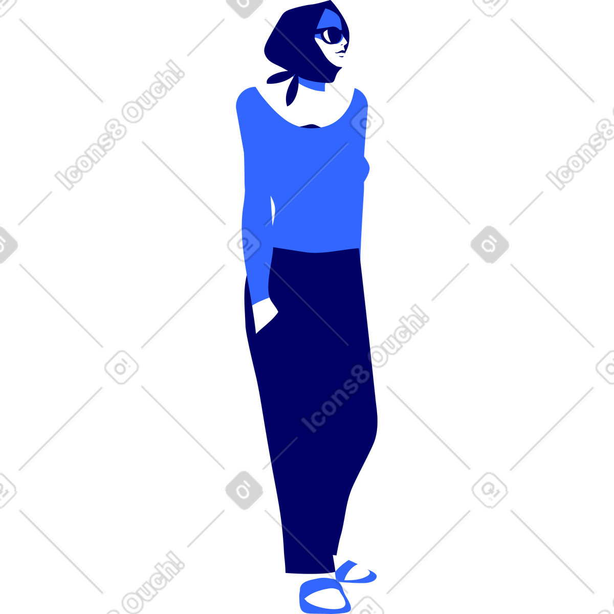 下载 Lounge 风格的 女人 插画，支持 PNG、SVG 格式
