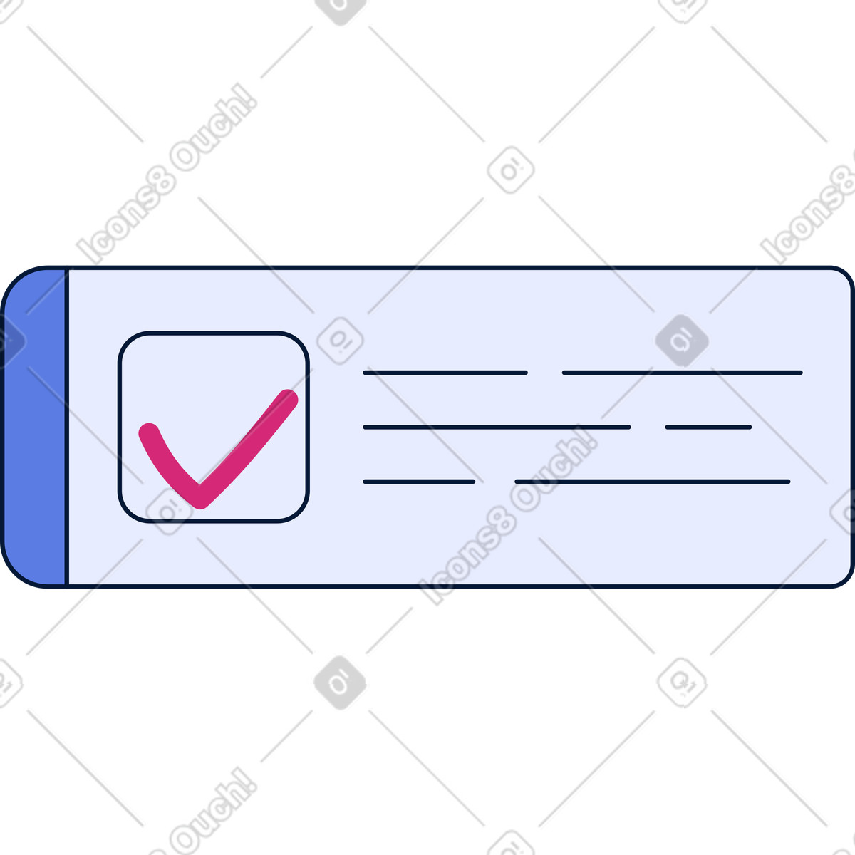 Completed task illustration in PNG, SVG
