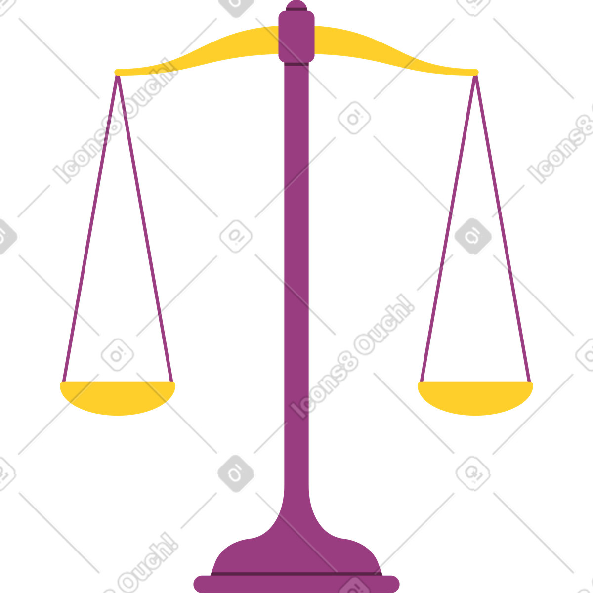 Illustration Balance de la justice dans le style Sammy à télécharger aux formats PNG, SVG