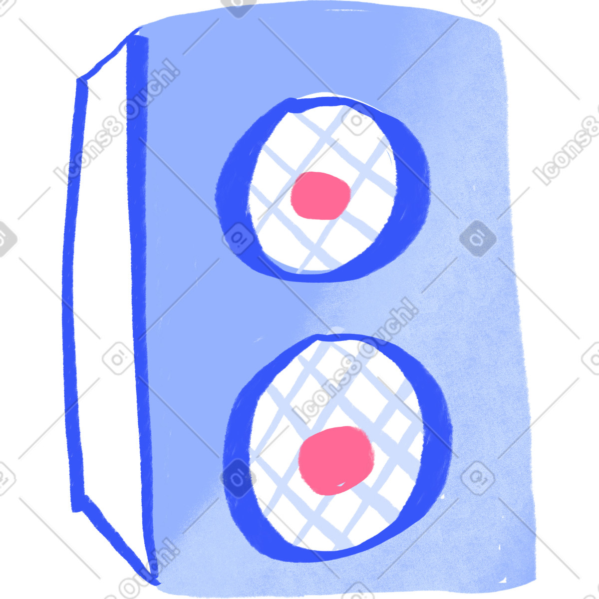 下载 Quirky 风格的 Big audio speaker 插画，支持 PNG、SVG 格式