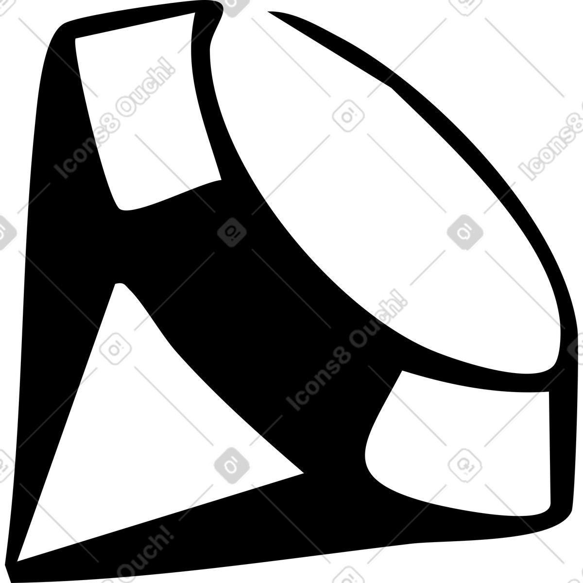 Ilustración Diamante en estilo Line a descargar en PNG y SVG