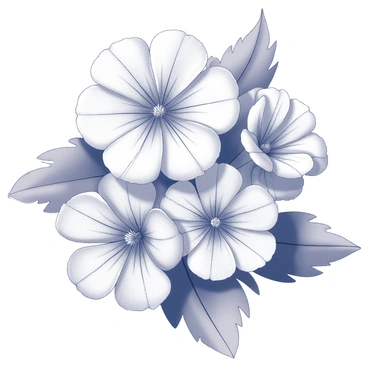 A creative collage of different colored geranium petals and leaves