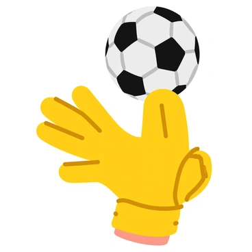 A close-up of a goalkeeper's gloved hands reaching out to catch a black and white football. The gloves are bright yellow with textured grip, showcasing the detailed stitching and padding. The football is positioned just above the hands, displaying its classic pattern and sheen. The background is slightly blurred to emphasize the focus on the goalkeeper's hands and the ball, creating a dynamic and engaging scene.
