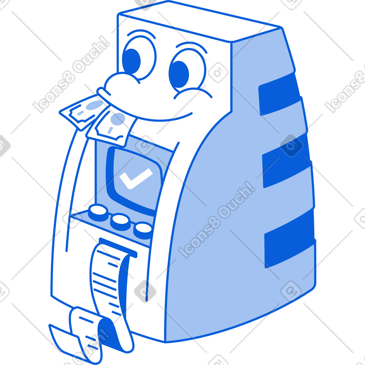 Art geldautomat-Illustration im Handy Line-Stil als Download in PNG, SVG