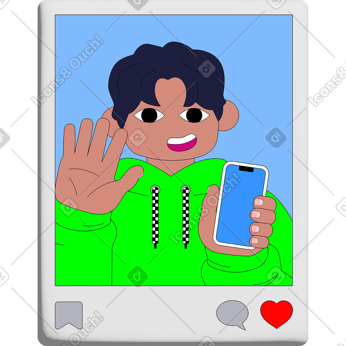 Ilustração de Foto emoldurada em no estilo Pop para baixar em PNG, SVG
