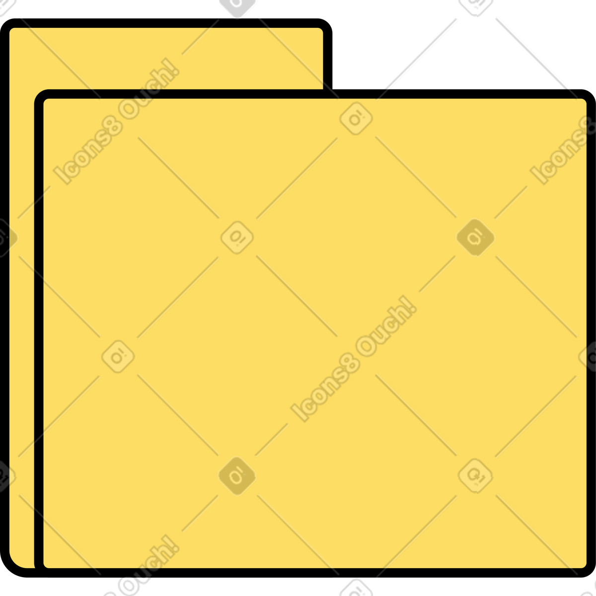 Ordner-Illustration im Kindy-Stil als Download in PNG, SVG