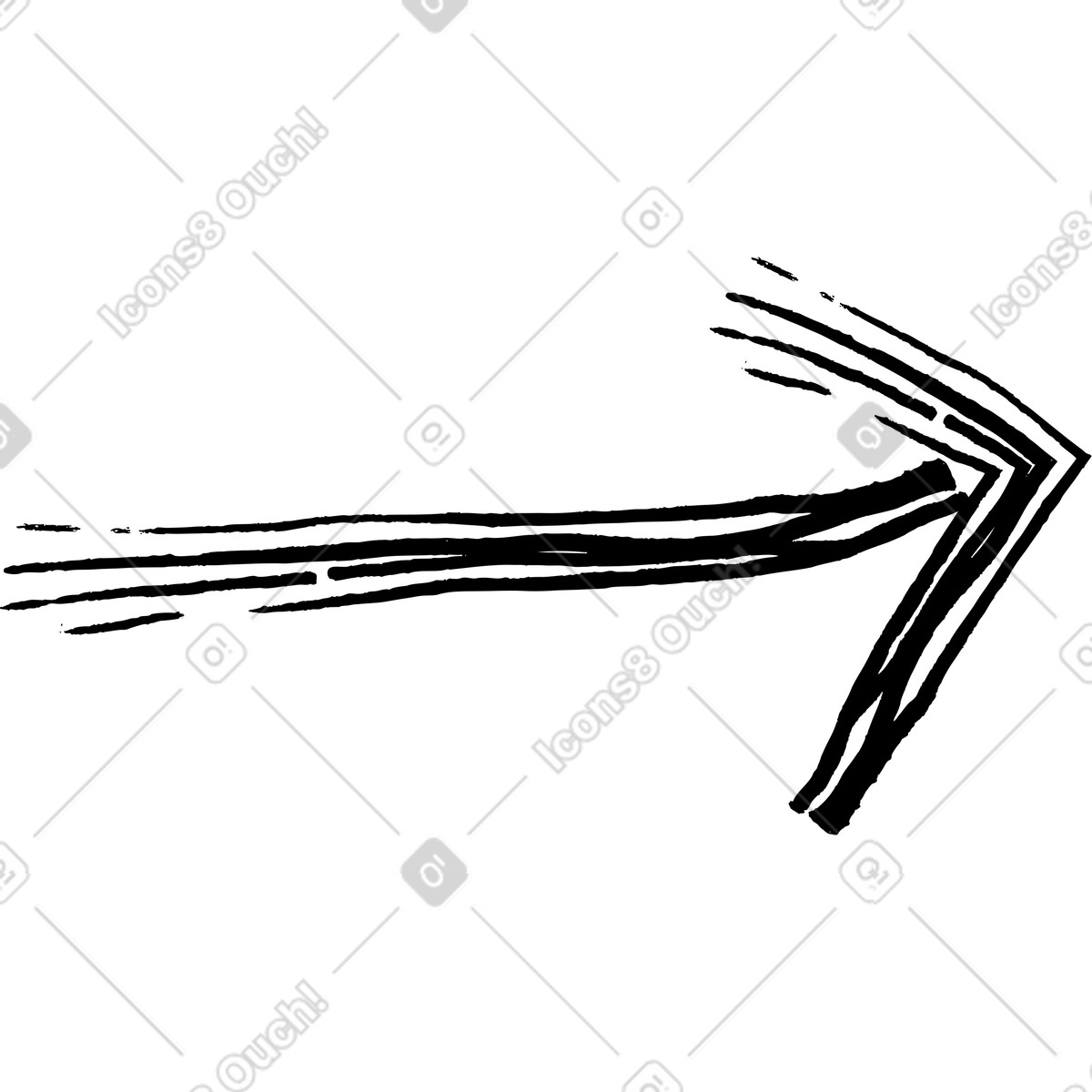 Twirl スタイルの 黒い矢印 のイラストをPNG、SVG形式でダウンロード