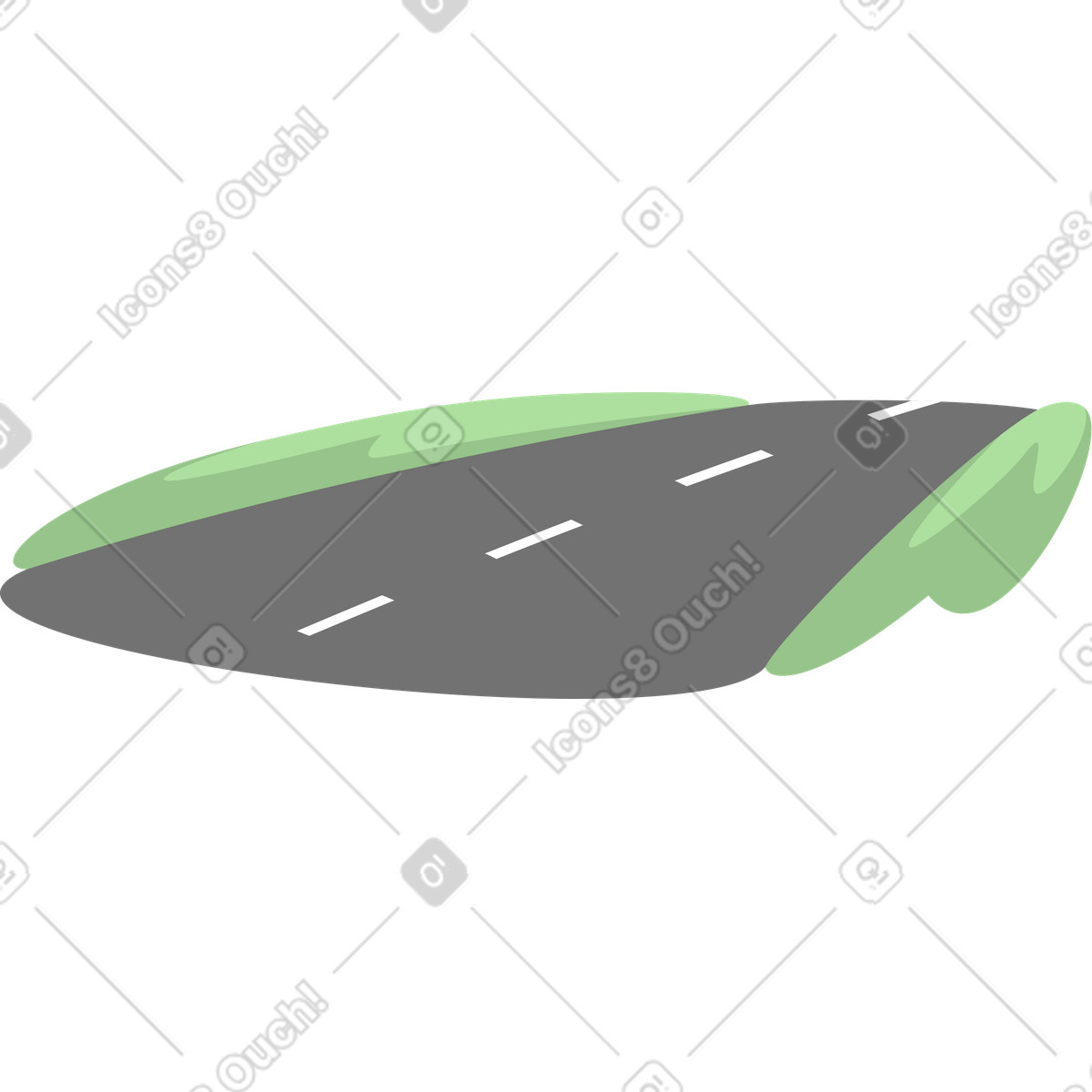 Illustration Route dans le style Lagom à télécharger aux formats PNG, SVG