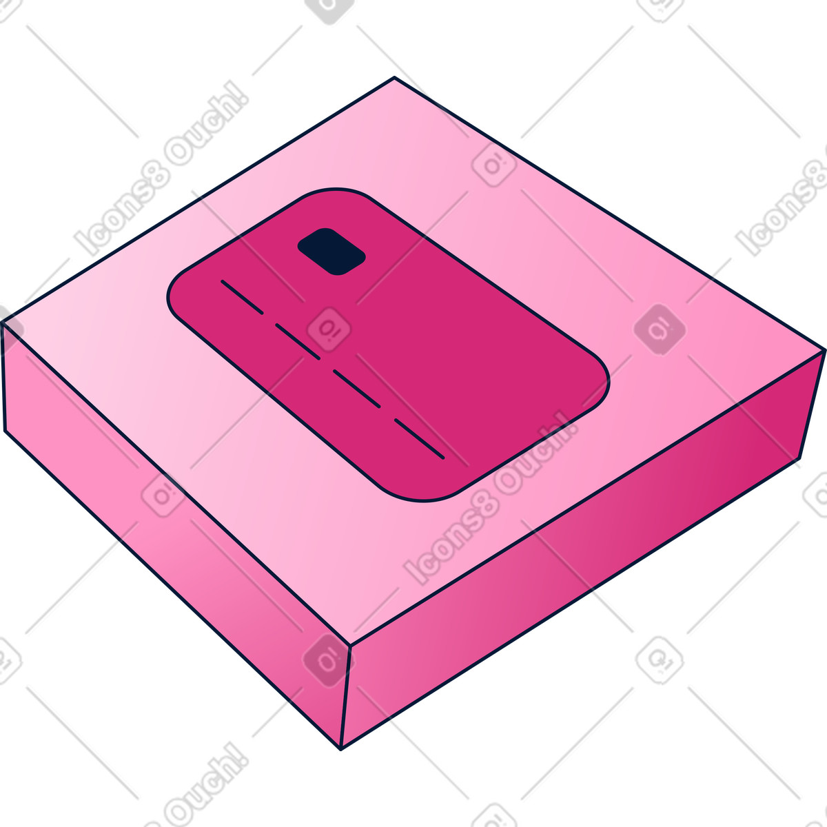 Block with credit card illustration in Neat style download in PNG, SVG