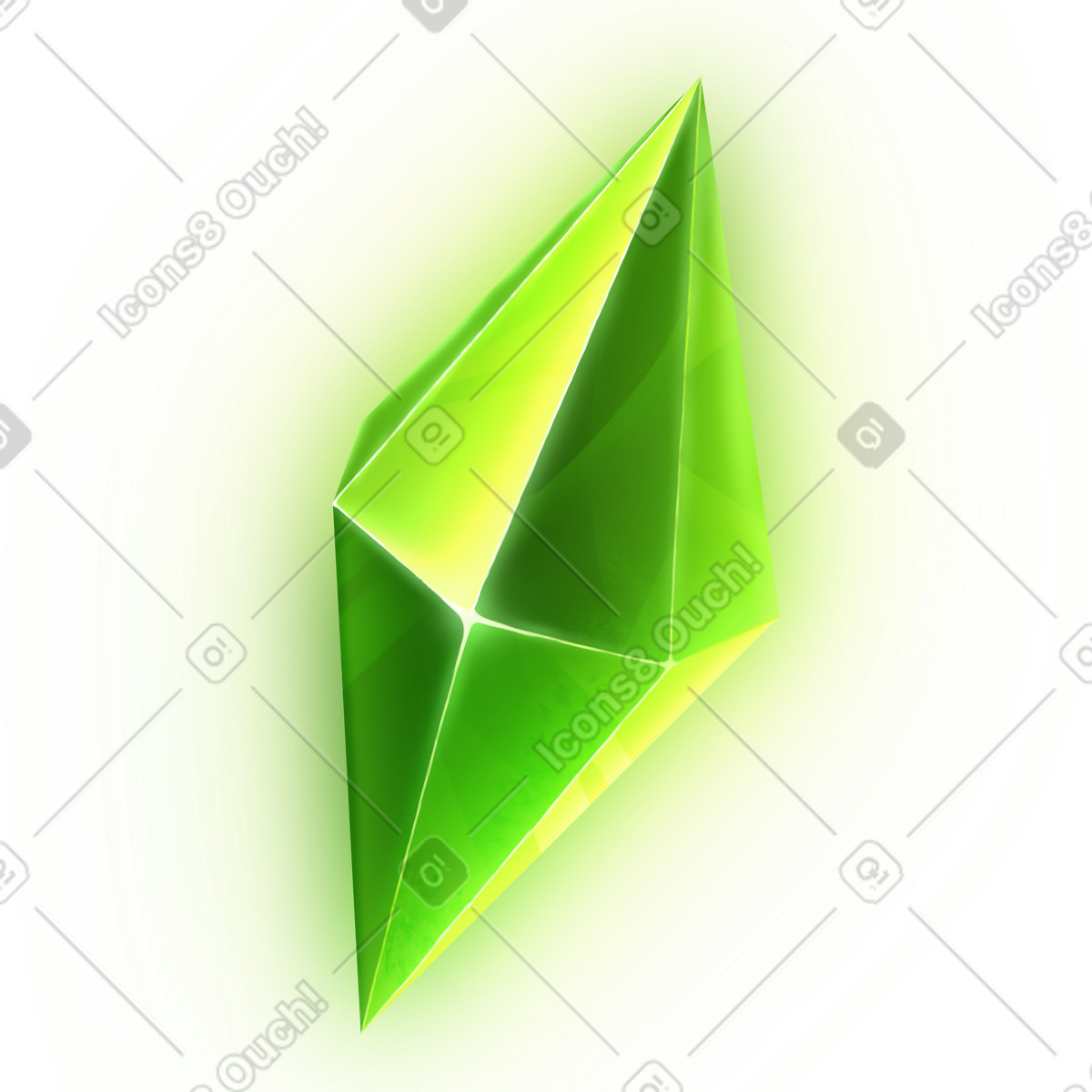 下载 Props 风格的 Green crystal 插画，支持 PNG、SVG 格式