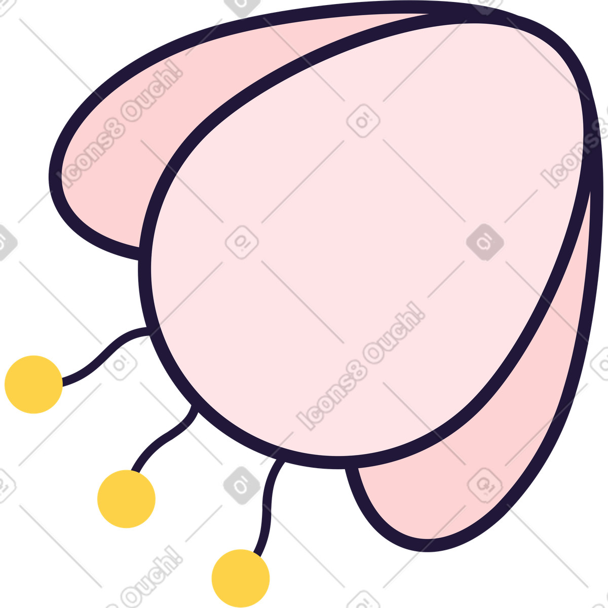 Ilustración Flor de ciruelo en estilo Surr a descargar en PNG y SVG
