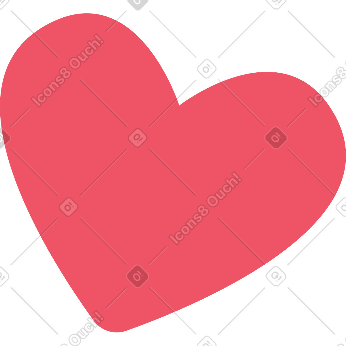 Illustration Coeur rose dans le style Boba à télécharger aux formats PNG, SVG