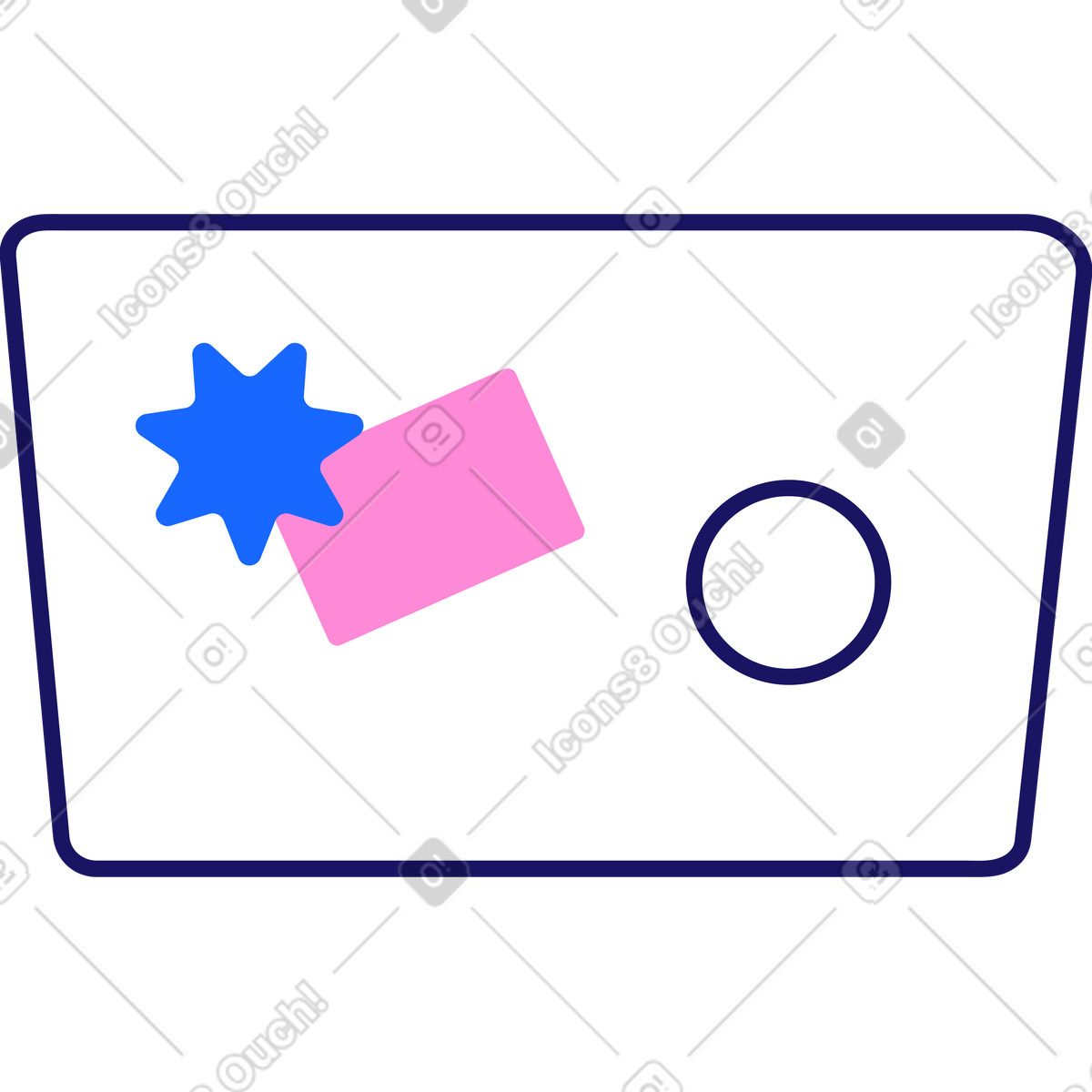 Cover per laptop con adesivi illustrazione in stile Matey scarica in PNG, SVG