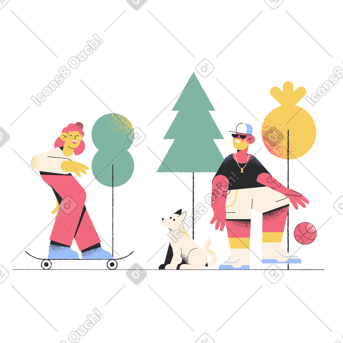 Ilustração de A primavera está chegando em no estilo Pablo para baixar em PNG, SVG