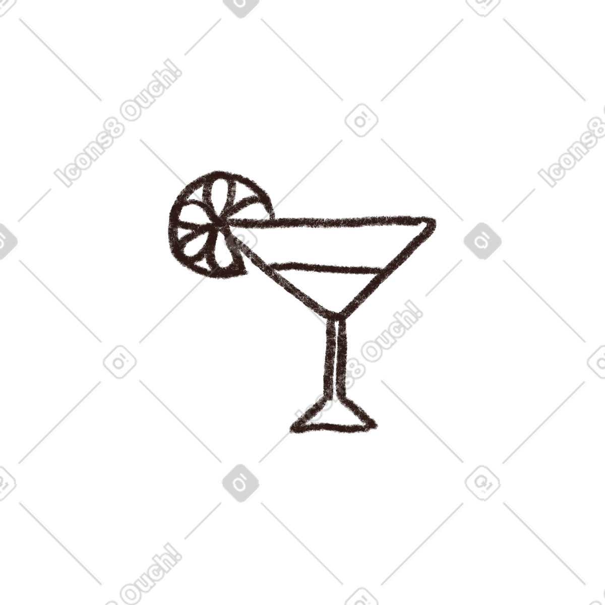 Blobby 스타일의 Cocktail glass 일러스트레이션 PNG, SVG 다운로드