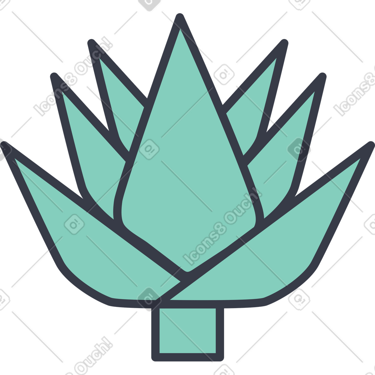下载 Abstract 风格的 仙人掌 插画，支持 PNG、SVG 格式