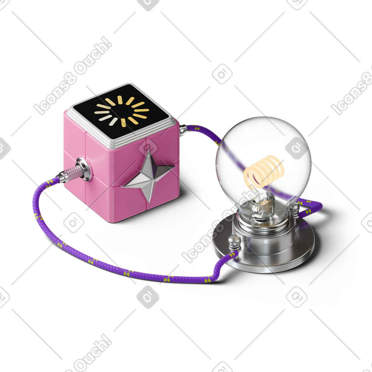 Ilustração de AI idea generator em no estilo 3D Stickle para baixar em PNG, SVG