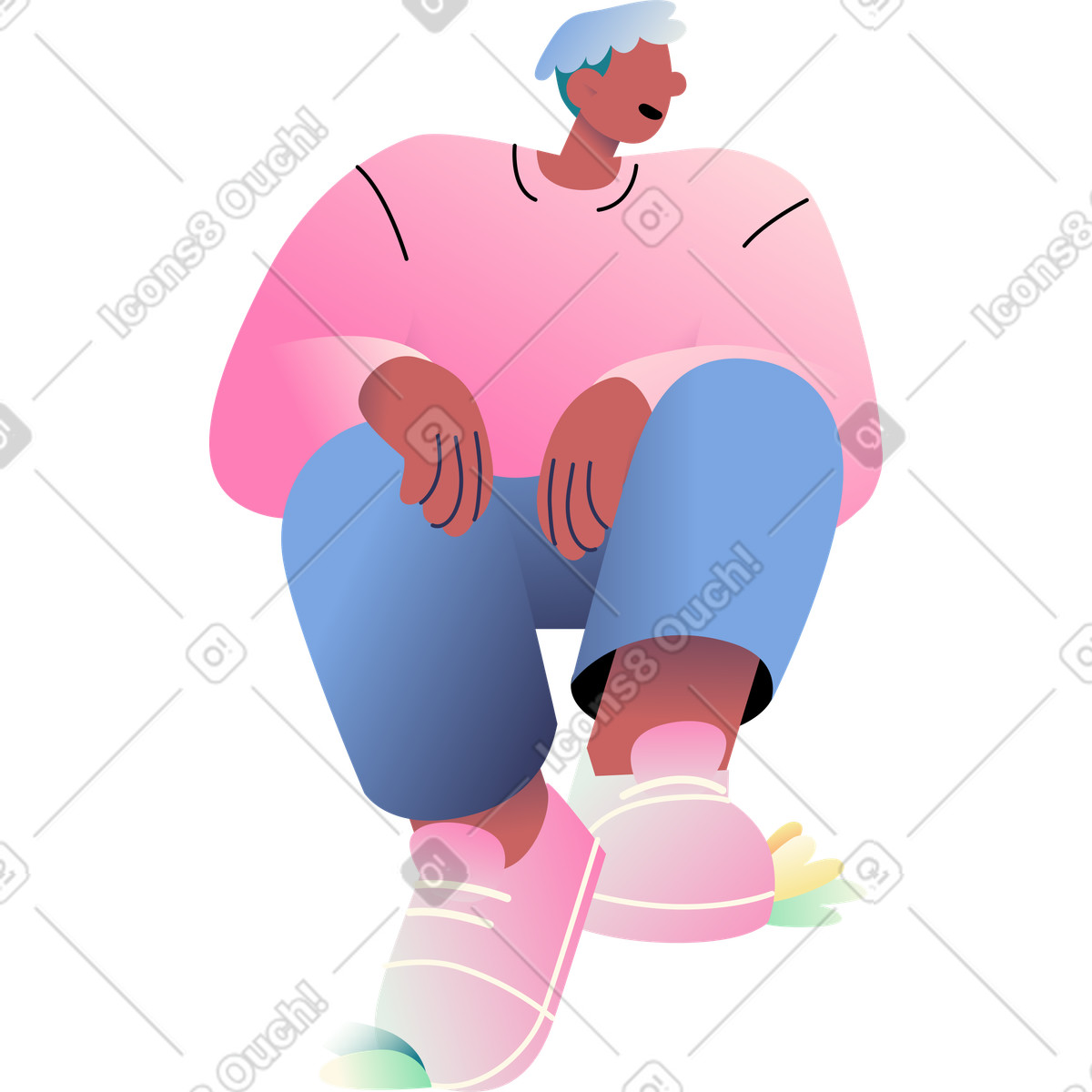Beam スタイルの 男の子 のイラストをPNG、SVG形式でダウンロード