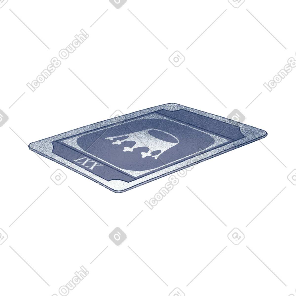 Tarot card with crown illustration in Haze style download in PNG, SVG