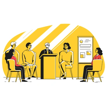 Residents gathered for a meeting at a local town hall with a speaker