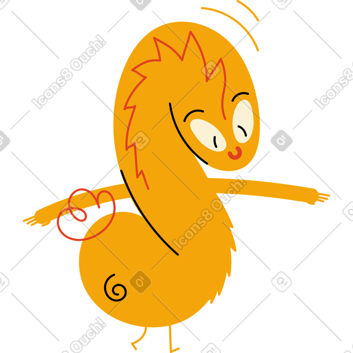 Jelly スタイルの 黄龍のキャラクター のイラストをPNG、SVG形式でダウンロード