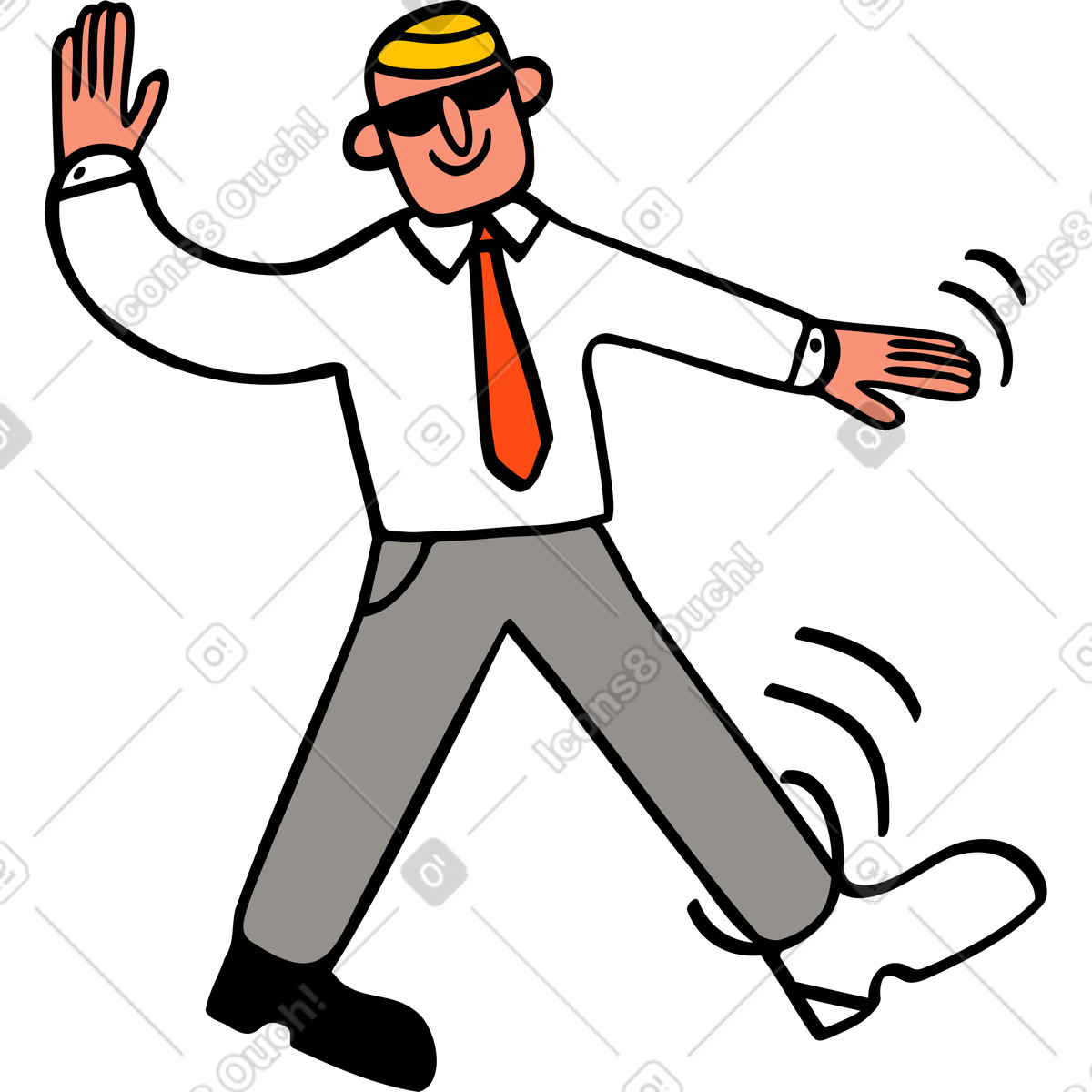 Ilustración Hombre entrando en la realidad virtual estilo Comic a descargar PNG y SVG
