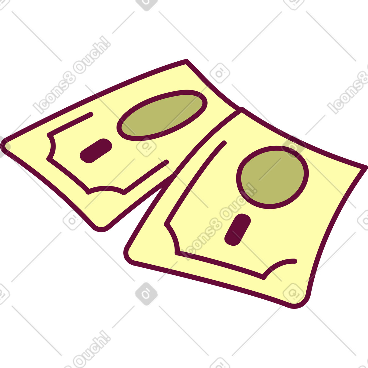 Ilustración Dinero en estilo Handy a descargar en PNG y SVG