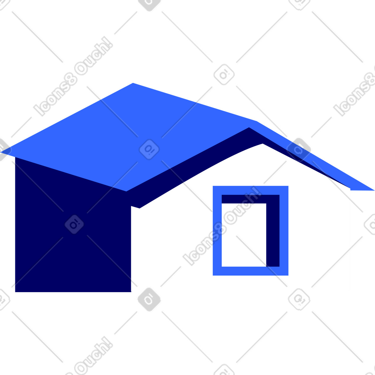 下载 Lounge 风格的 白色村屋 插画，支持 PNG、SVG 格式