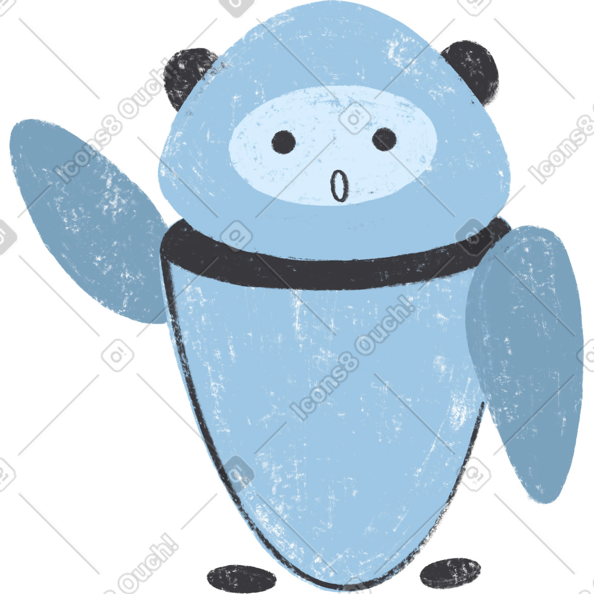 Illustration Robot dans le style Chalky à télécharger aux formats PNG, SVG