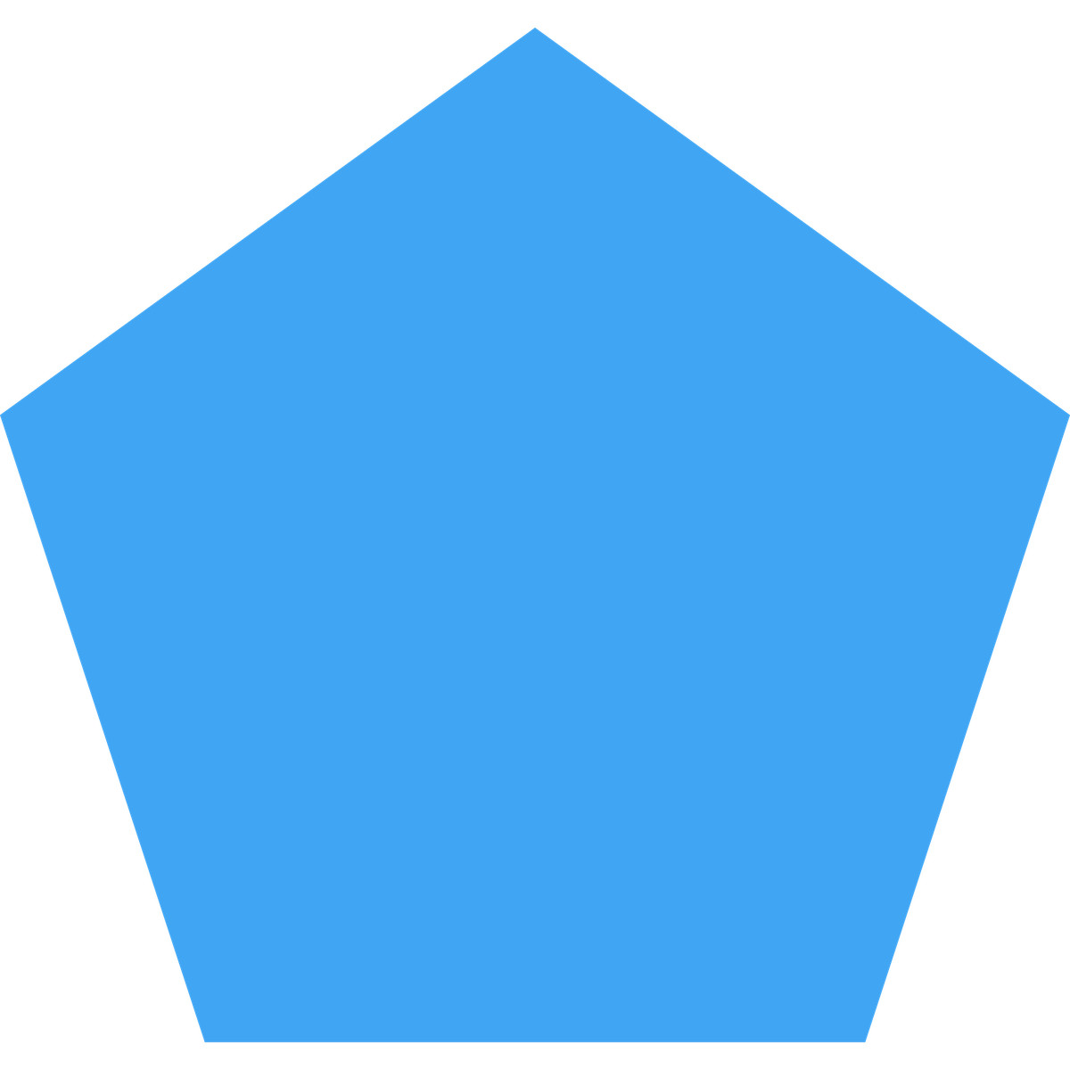Pentagon blue illustrazione in stile Fogg scarica in PNG, SVG