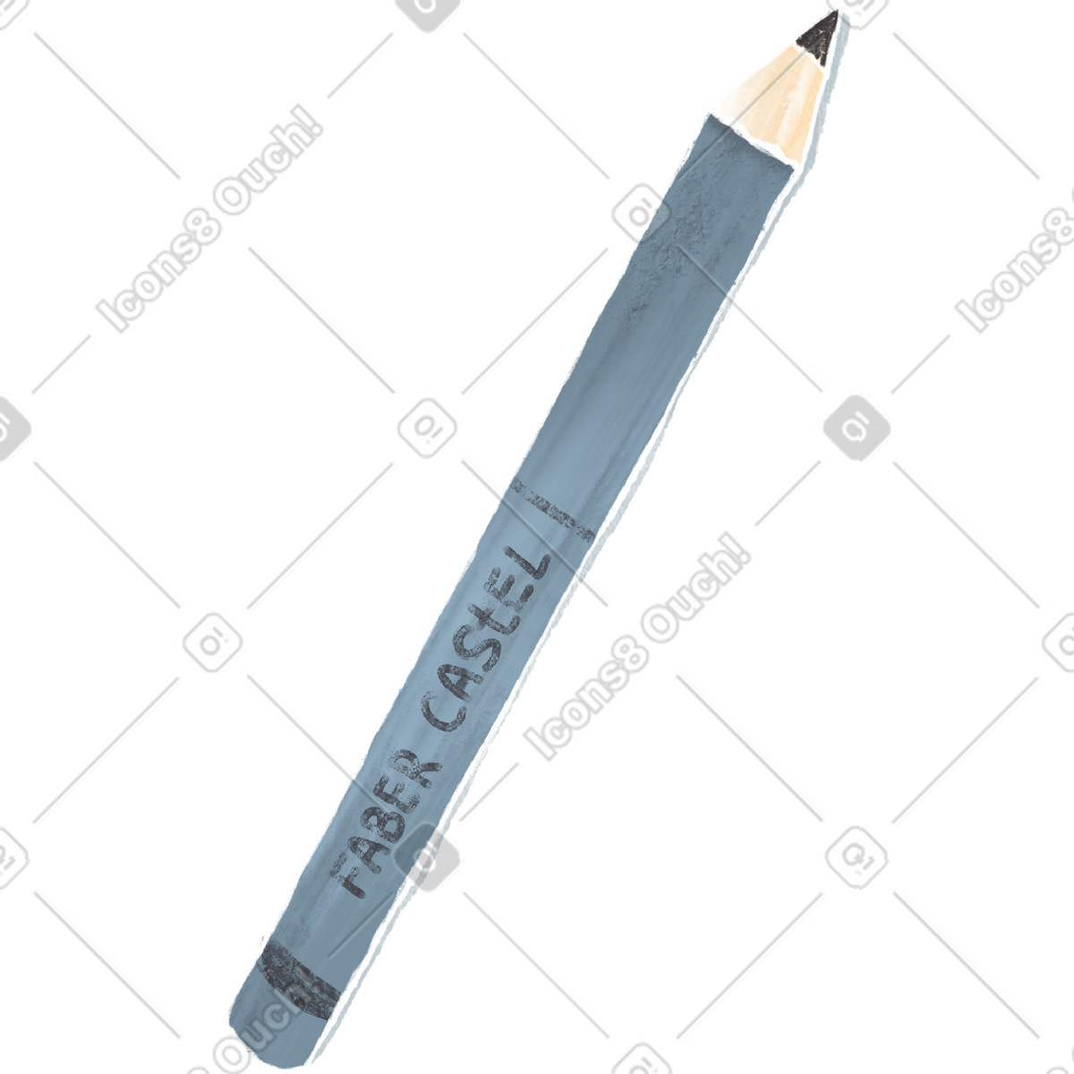 Crafty スタイルの 灰色の鉛筆 のイラストをPNG、SVG形式でダウンロード