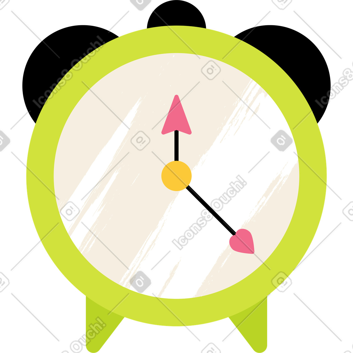 Ilustración Despertador retro en estilo Juicy a descargar en PNG y SVG
