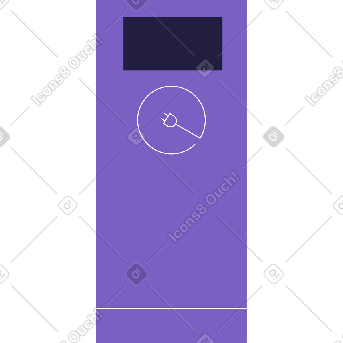 Electric charging station illustration in Mellow style download in PNG, SVG