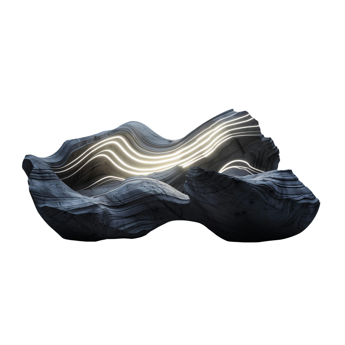 Biomorphic 스타일의 Abstract stone wave with light accents 일러스트레이션 PNG, SVG 다운로드