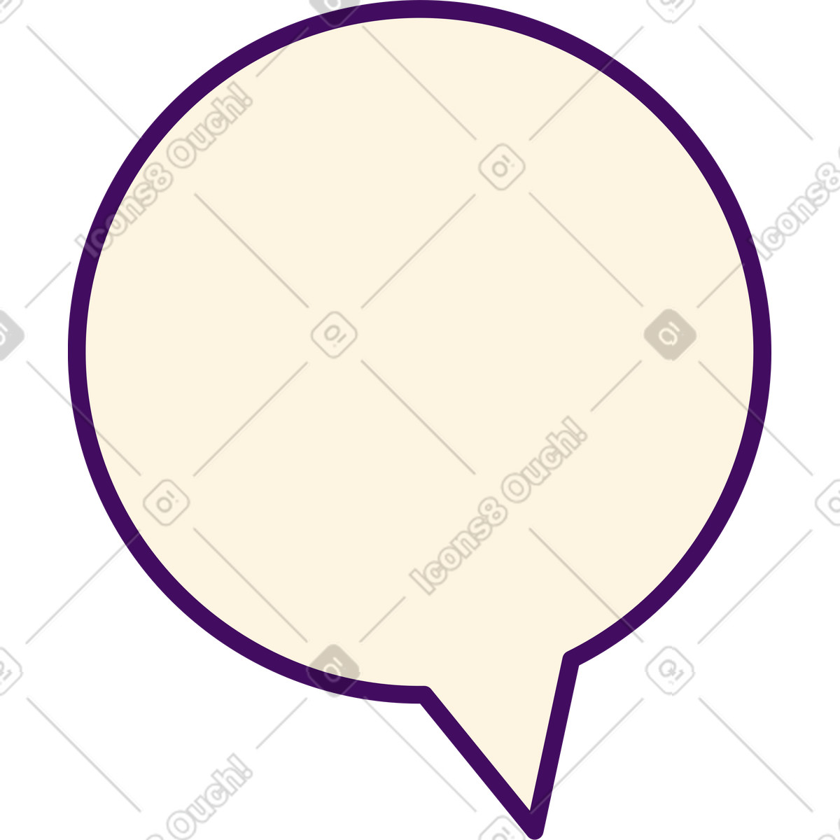 Bubble for text illustration in Simplistic style download in PNG, SVG