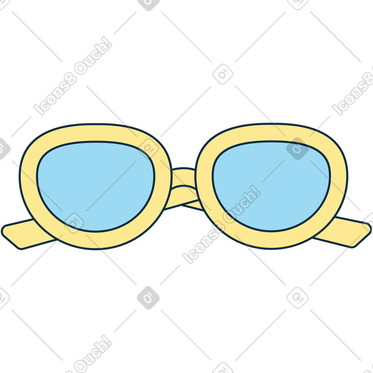 下载 Bubble gum 风格的 太阳镜 插画，支持 PNG、SVG 格式