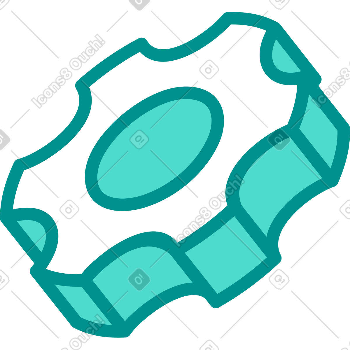 Ingranaggio illustrazione in stile Natty scarica in PNG, SVG